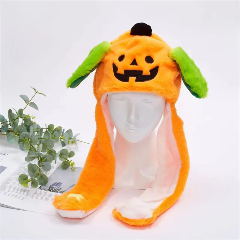 Cozy winter plush hat with interactive paw controls