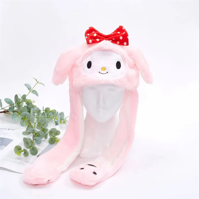 Playful novelty accessory plush moving ear hat