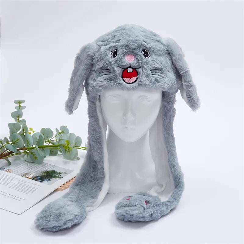 Adorable winter novelty hat with soft plush texture