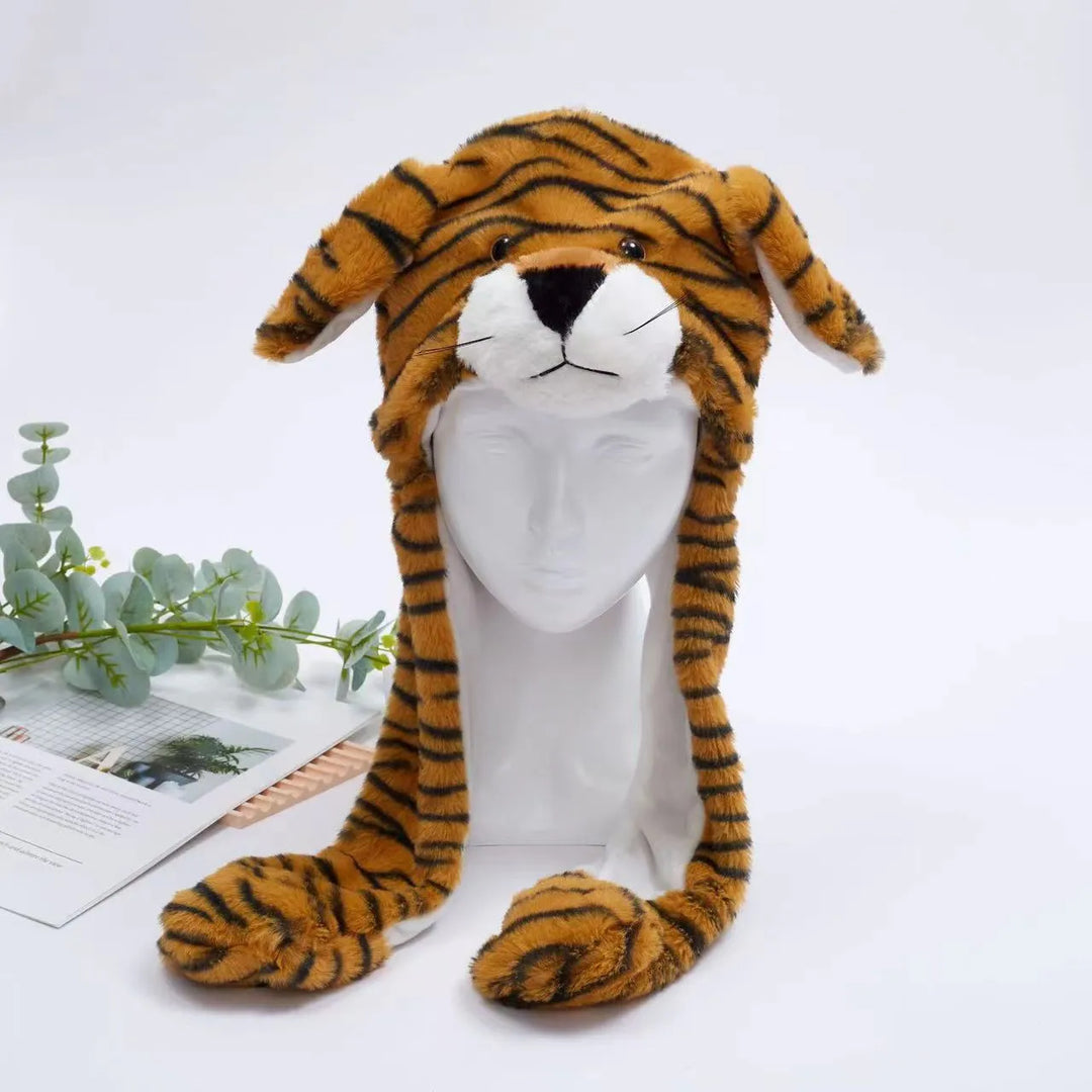 Fun party accessory plush hat with moving paws