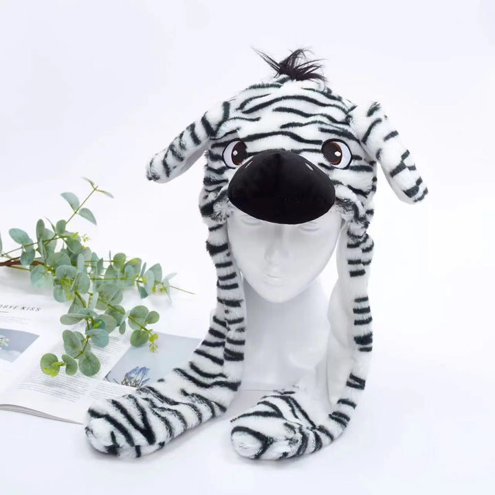 Warm novelty winter hat with playful animal ears