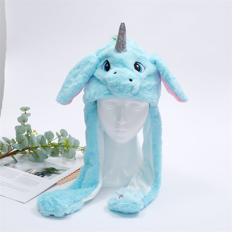 Charming novelty hat featuring soft plush and paws