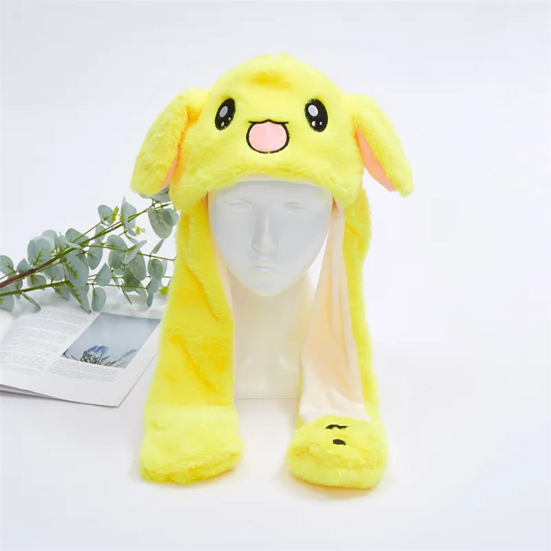 Cozy novelty animal hat with interactive moving paws