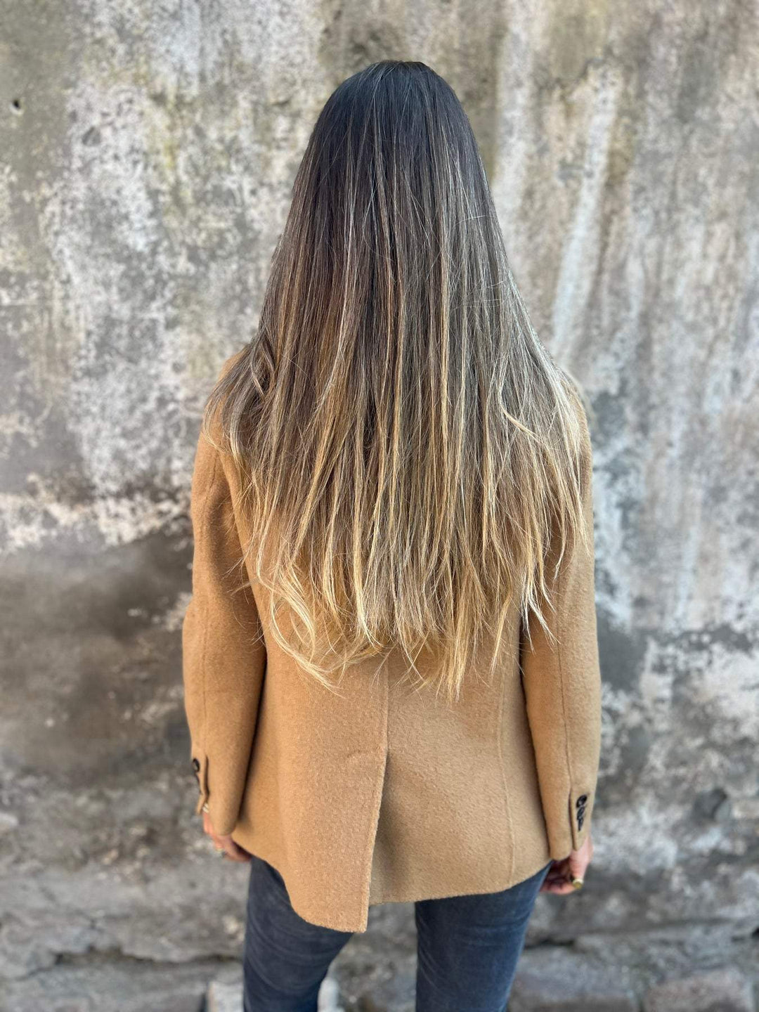 Women's Lina tailored blazer back view showcasing classic outerwear design
