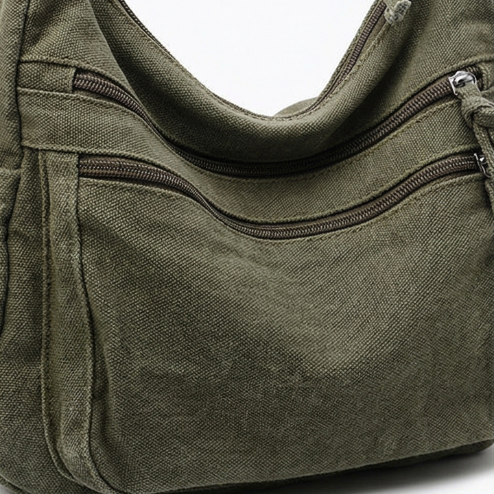 Camel brown tote bag made from soft washed canvas material