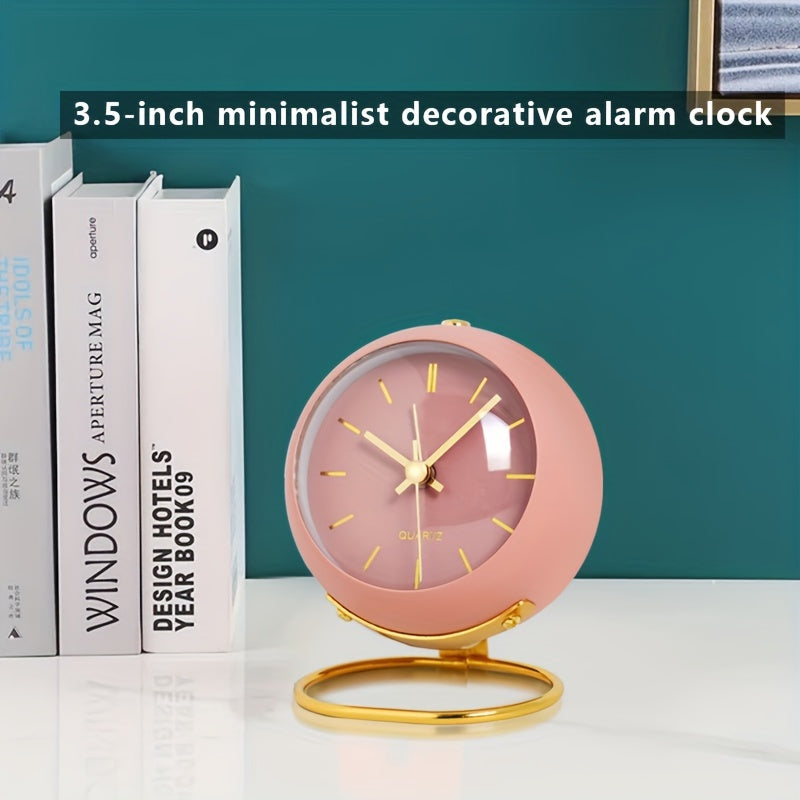 Minimalist bedroom accessories featuring small table clock