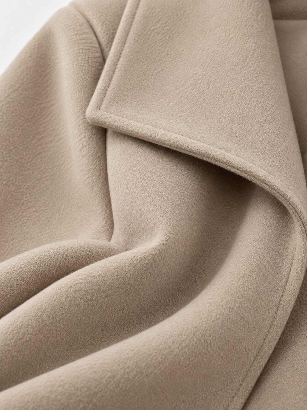 Fine stitching and premium fabric texture of the stylish womens coat