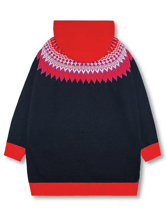 Mikhaela | Women’s Fair Isle Hooded Cardigan
