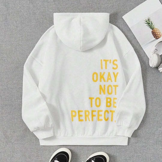 Cozy everyday casual wear hoodie for women with lettering
