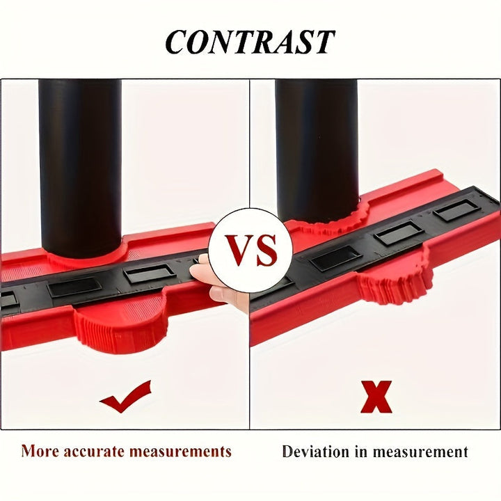 DIY woodworking tool locking mechanism holding copied profile shape securely