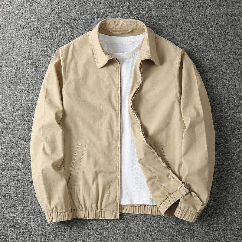Men's Dallas Jacket in Beige laid flat