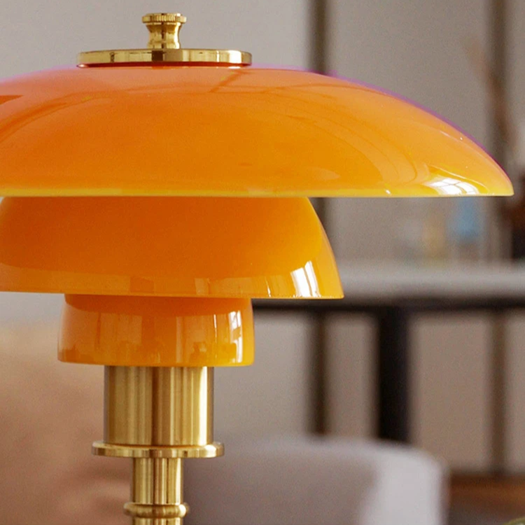 Ambient bedside lamp casting a gentle glow in a modern bedroom setting