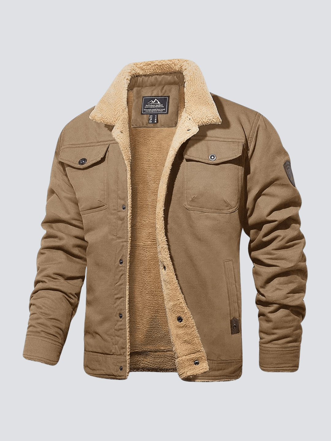 Stylish men's warm bomber jacket for winter outerwear and casual wear