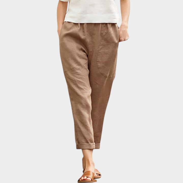 Womens casual comfort pants in relaxed fit for everyday wear and work