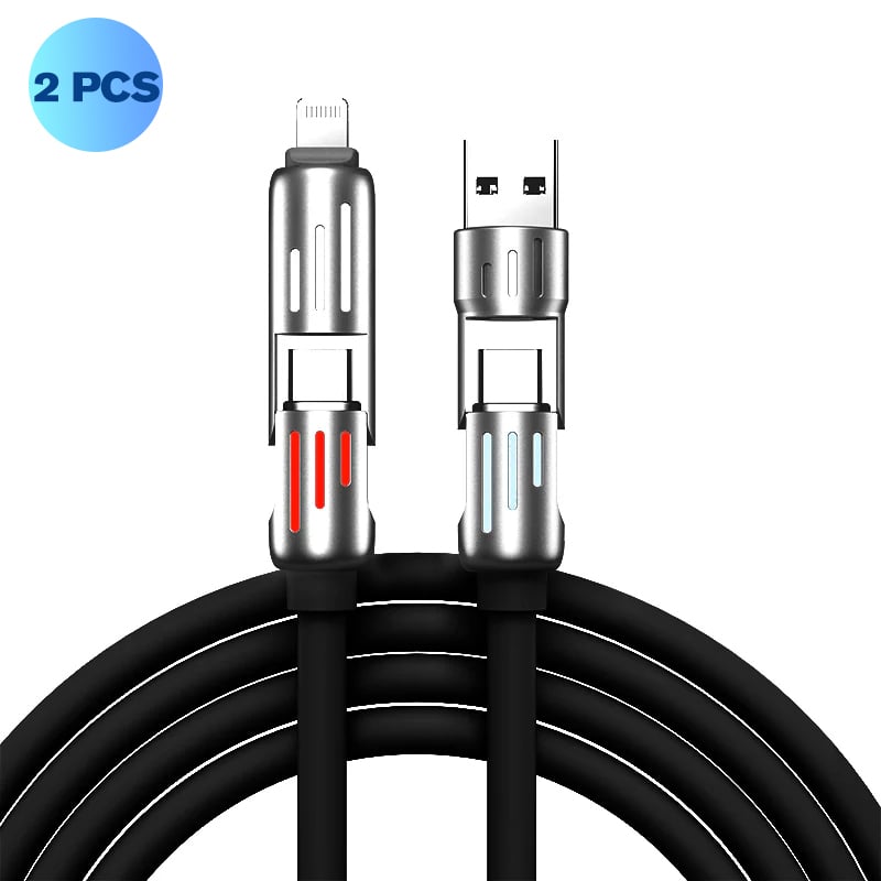 Fast charging USB cable powering a smartphone during daily commute