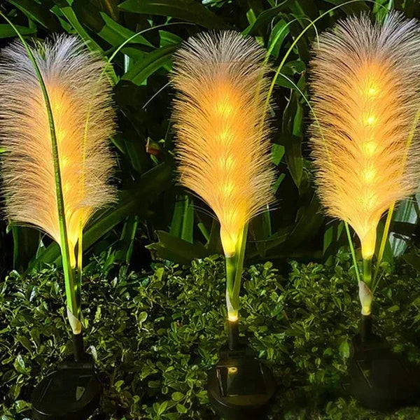 Weatherproof outdoor decor reed light designed for year-round yard use