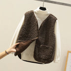 Chelsey | Women’s Button Front Sherpa Fleece Vest