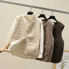 Chelsey | Women’s Button Front Sherpa Fleece Vest