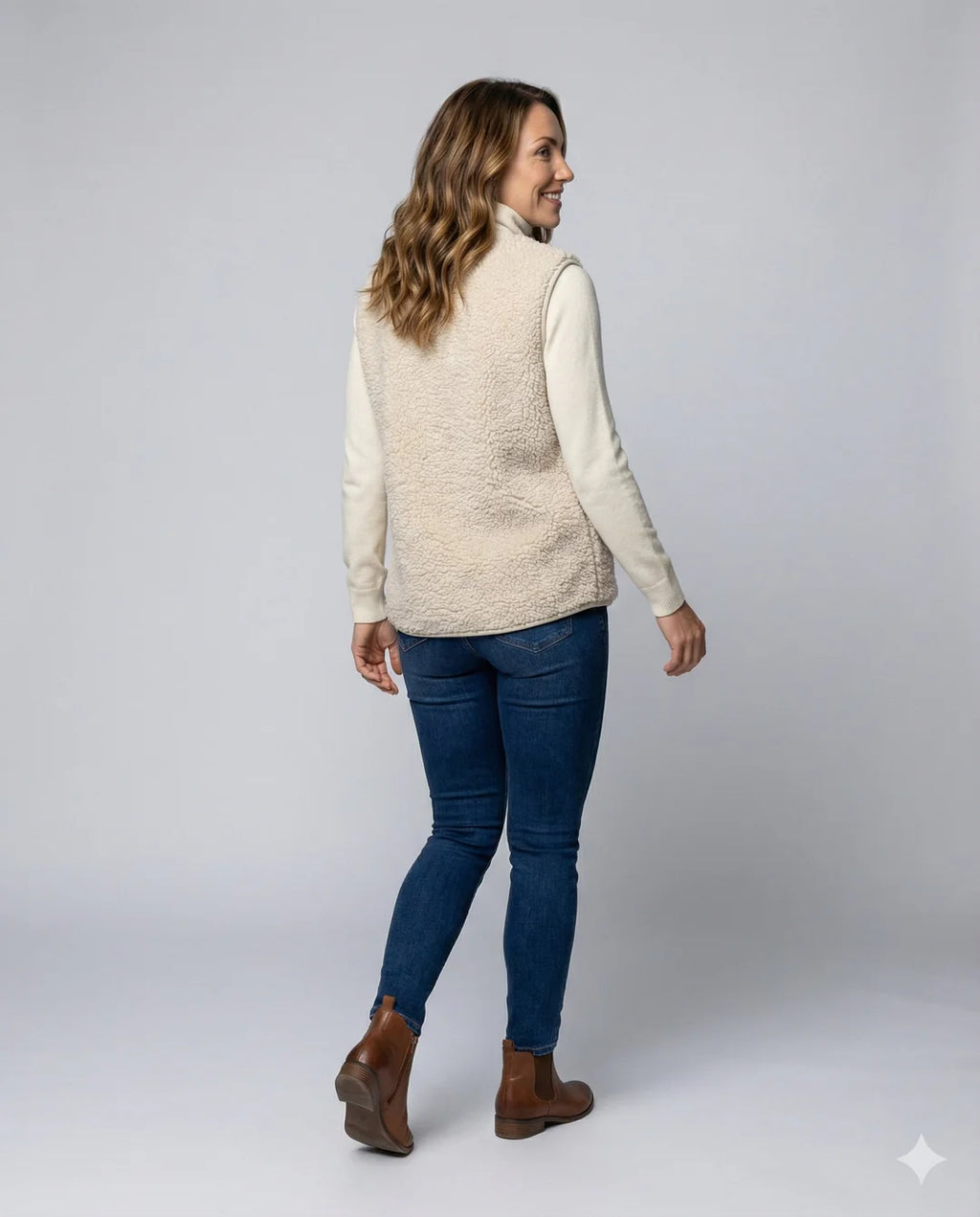 Chelsey | Women’s Button Front Sherpa Fleece Vest
