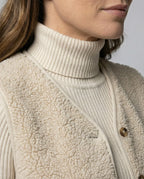 Chelsey | Women’s Button Front Sherpa Fleece Vest