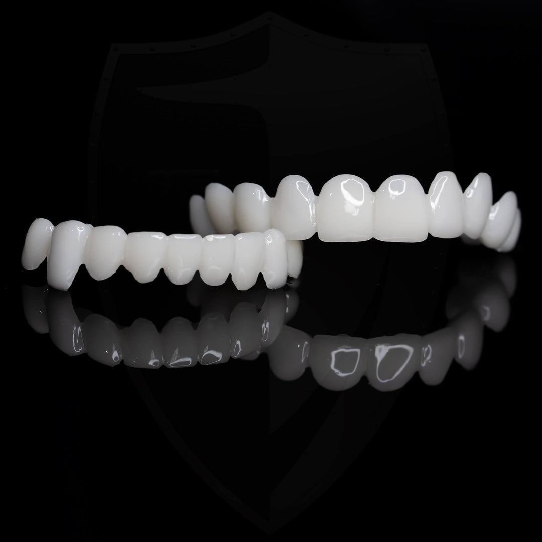Oral care cosmetic dental prosthesis for instant smile transformation