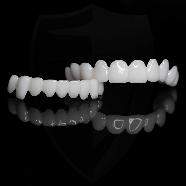 Oral care cosmetic dental prosthesis for instant smile transformation