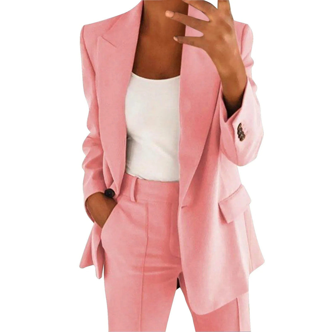 Chic two-piece suit set designed for modern office and formal occasions