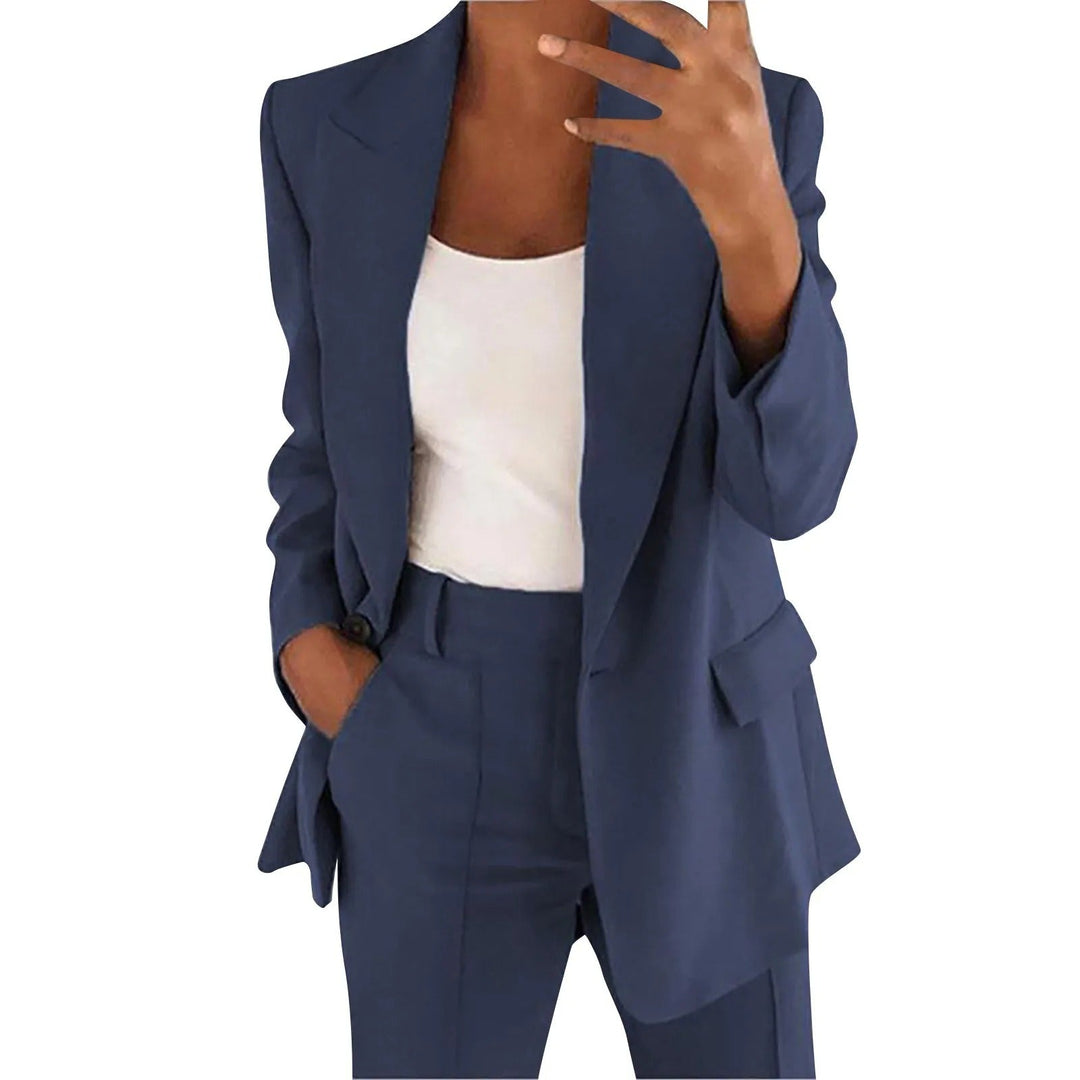 Professional womens fashion co-ord set with blazer and trousers