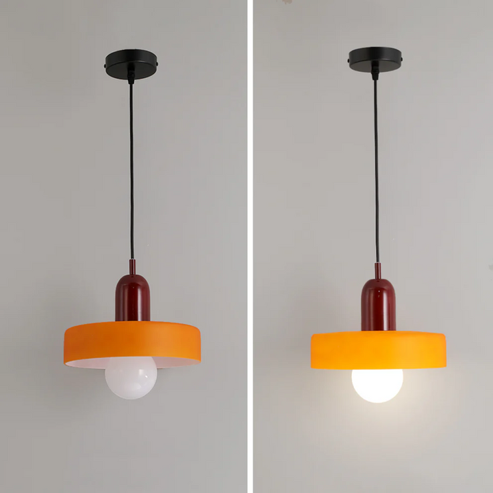 Minimalist interior design light fixture with adjustable suspension cord