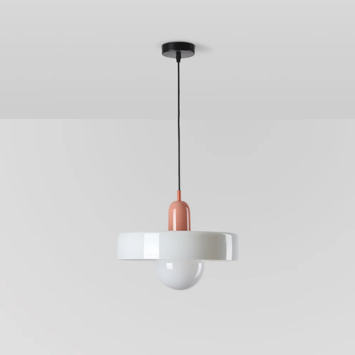 Decorative home decor pendant lamp illuminating a dining table