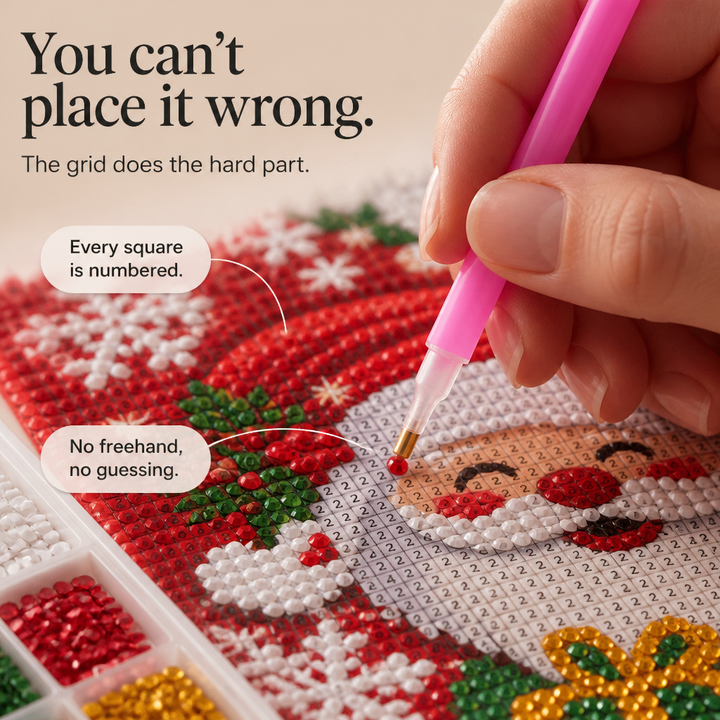 Wrapped Christmas stocking craft kit box ideal for holiday gifting and DIY decor