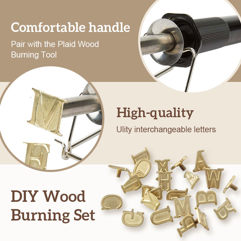 Complete craft tool set for wood burning and custom embossing on leather and wood surfaces