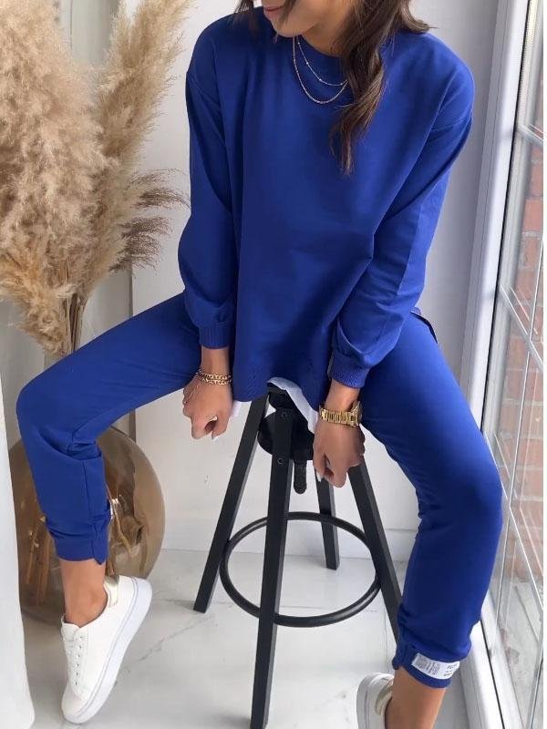 Full length view of comfortable womens tracksuit and everyday lounge set