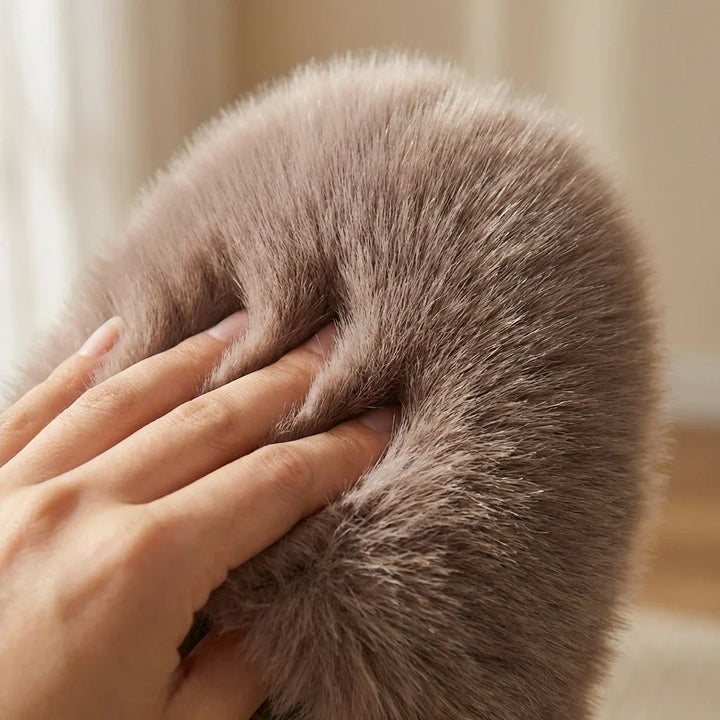 Warm plush house shoes for women in a stylish slip-on style