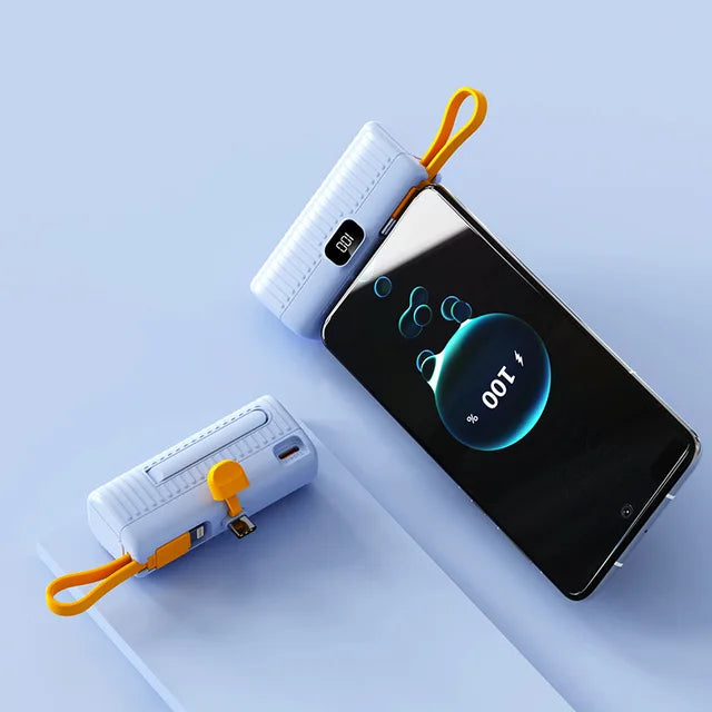 Slim travel gadget power bank packed inside a small minimalist travel bag