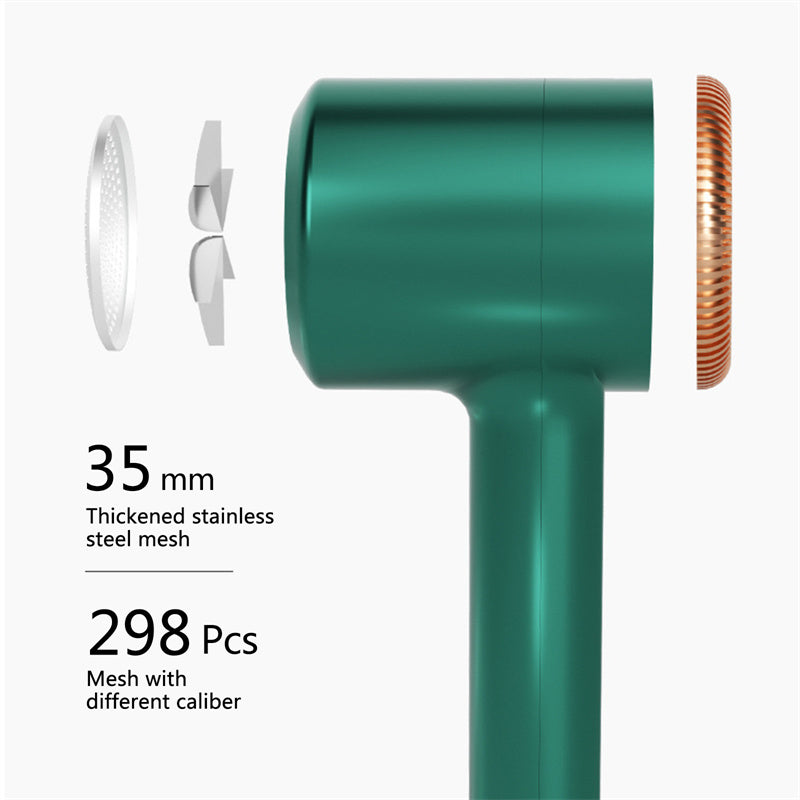 Detachable translucent lint collection bin on fabric shaver