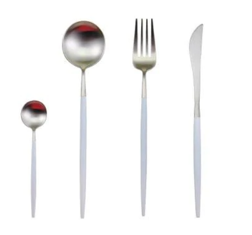 Premium quality silver and gold flatware for daily kitchen use