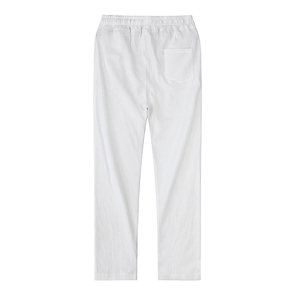 Ankle hem detail on stylish mens summer trousers