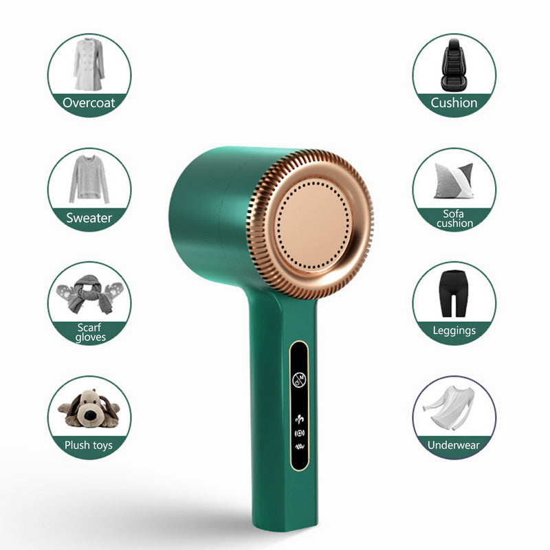 Green lint remover displayed against a clean background