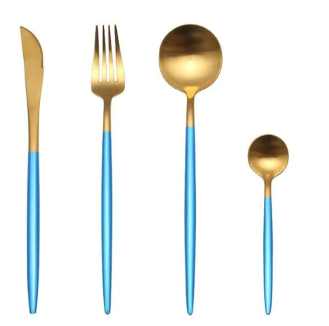 Exquisite dining silverware set designed for modern households
