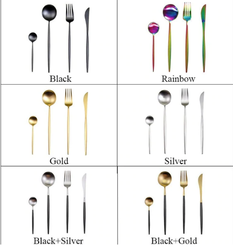 Versatile flatware set blending durability with sophisticated gold style