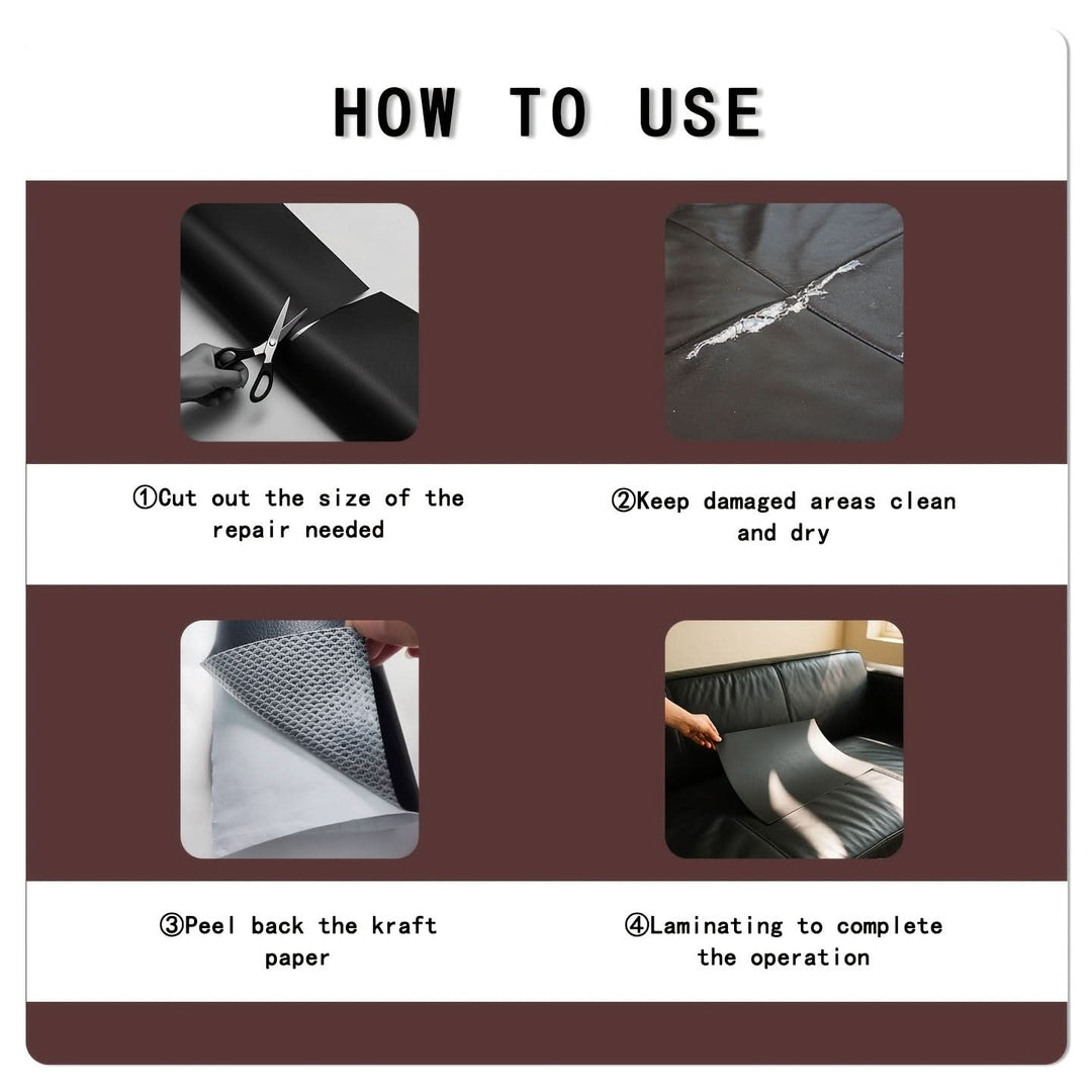 Heavy-duty furniture repair patch kit for long-lasting upholstery fix
