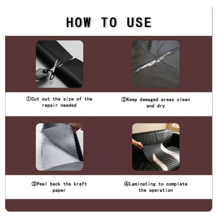 Heavy-duty furniture repair patch kit for long-lasting upholstery fix