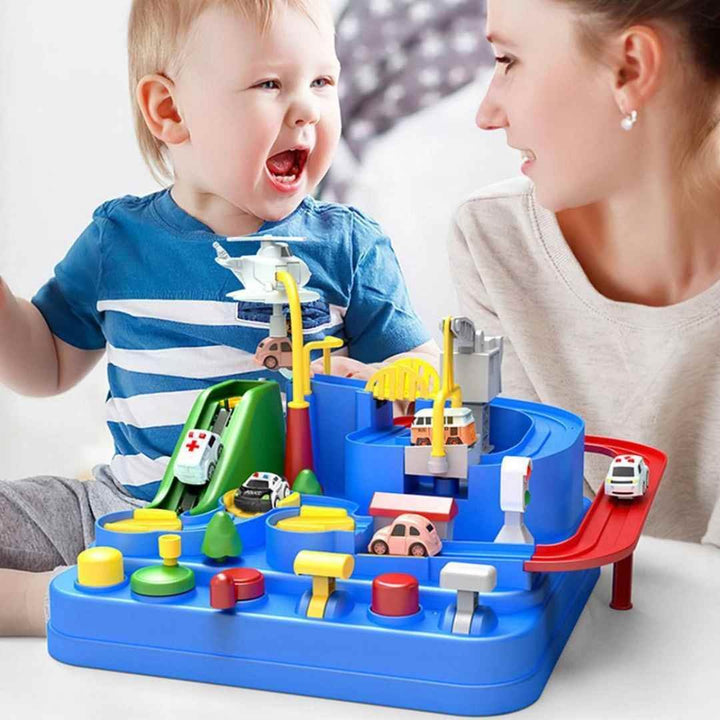Vibrant color scheme of the toddler rescue and activity toy