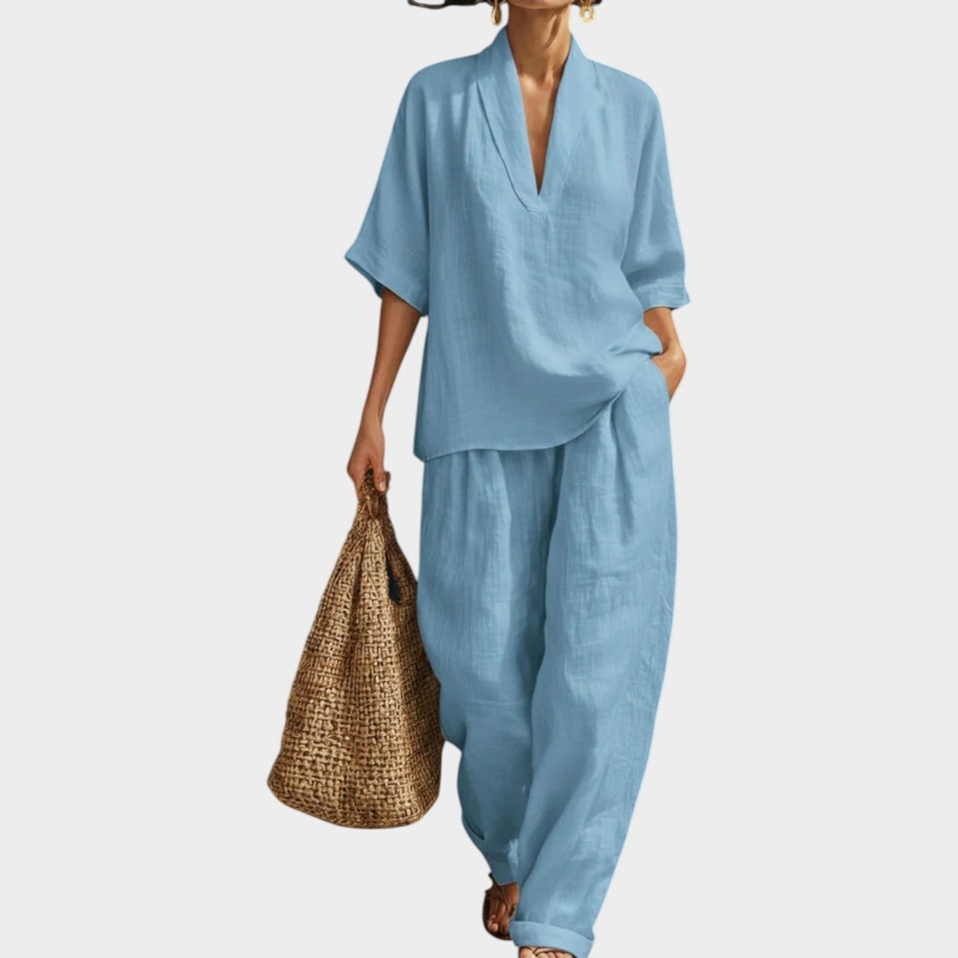 Comfortable womens fashion two piece set for casual lounging