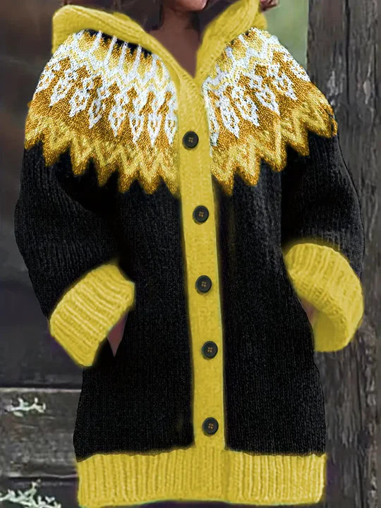 Mikhaela | Women’s Fair Isle Hooded Cardigan