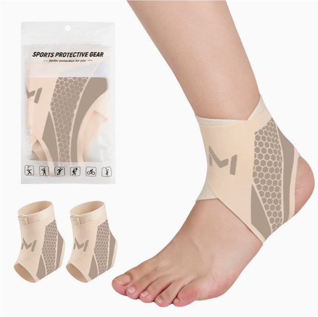 Pack of black athletic compression ankle sleeves laid flat on white