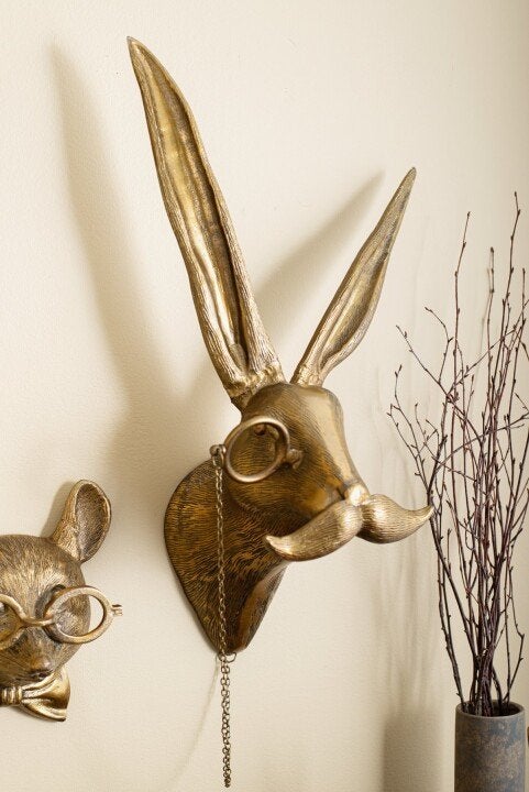 Playful animal head wall sculpture designed for effortless hanging and interior styling