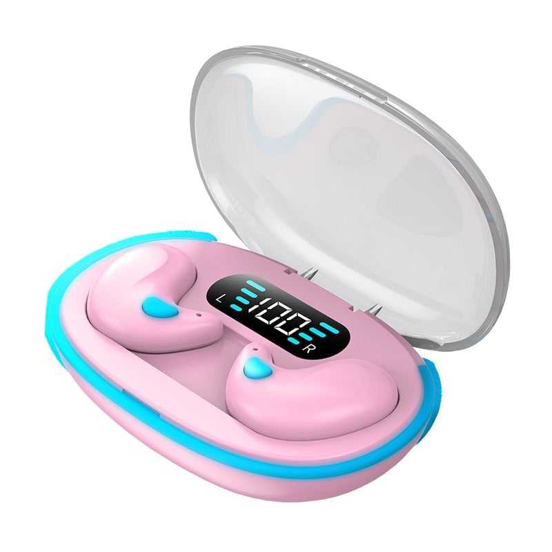Side view of comfortable wireless headphones for sleeping and sports