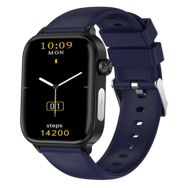 Unisex smartwatch displaying ECG health monitor and heart rate tracker data on screen